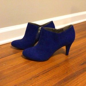 Faux suede booties